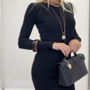 abito in costina girocollo crew neck